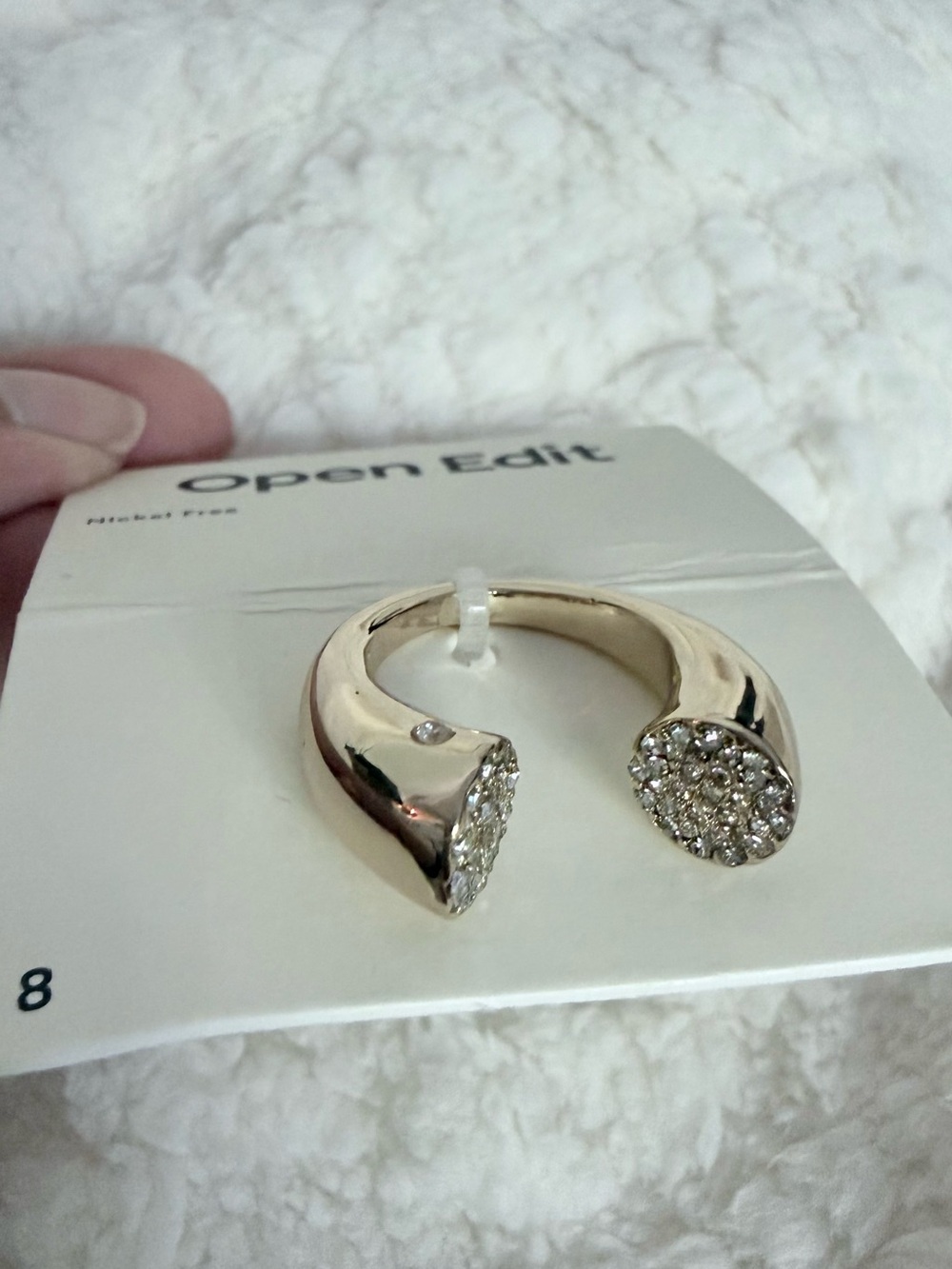 NWT Nordstrom Open Edit Pavé Edge Open Design
